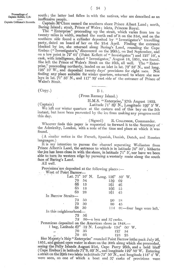 Arctic Blue Books: taylor 1855a, page 94