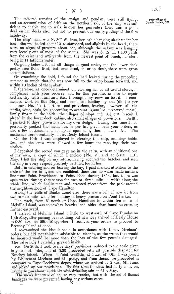 Arctic Blue Books: taylor 1855a, page 97