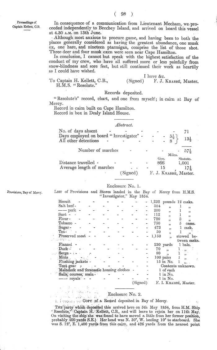 Arctic Blue Books: taylor 1855a, page 98