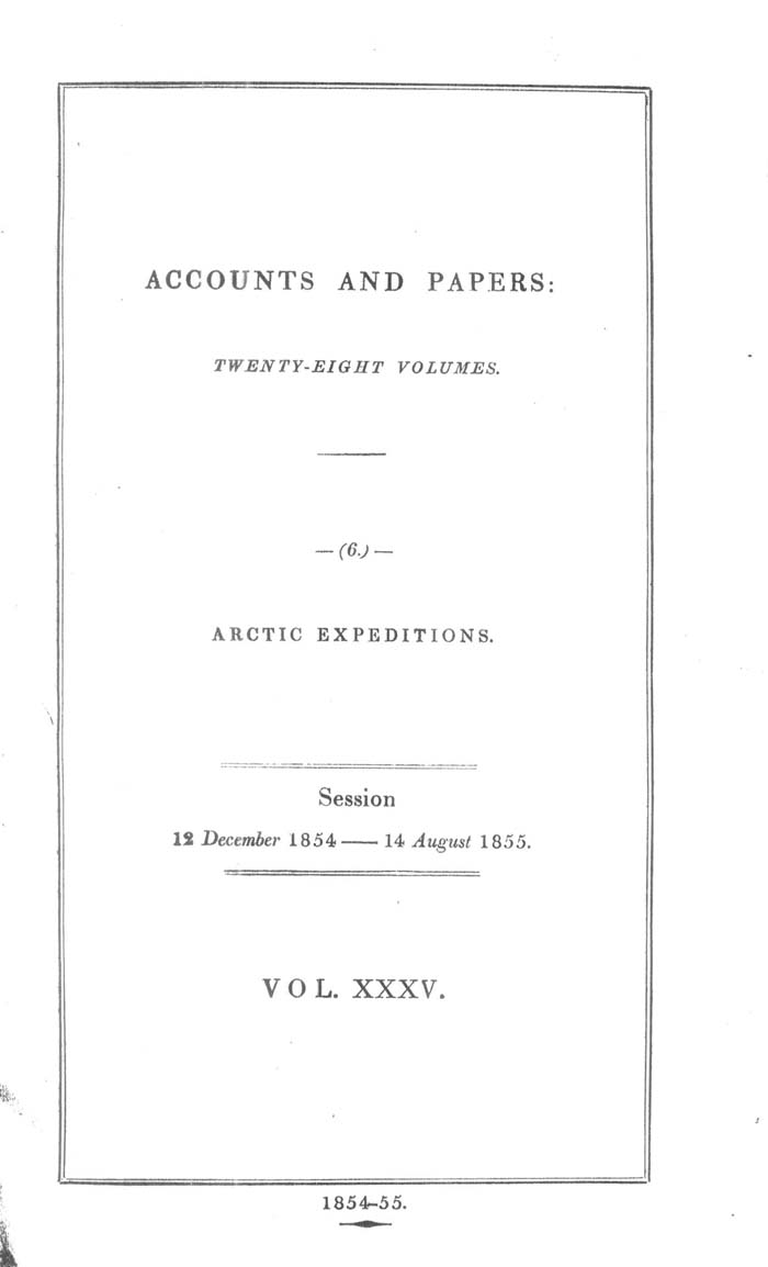 Arctic Blue Books: taylor 1855a, page i