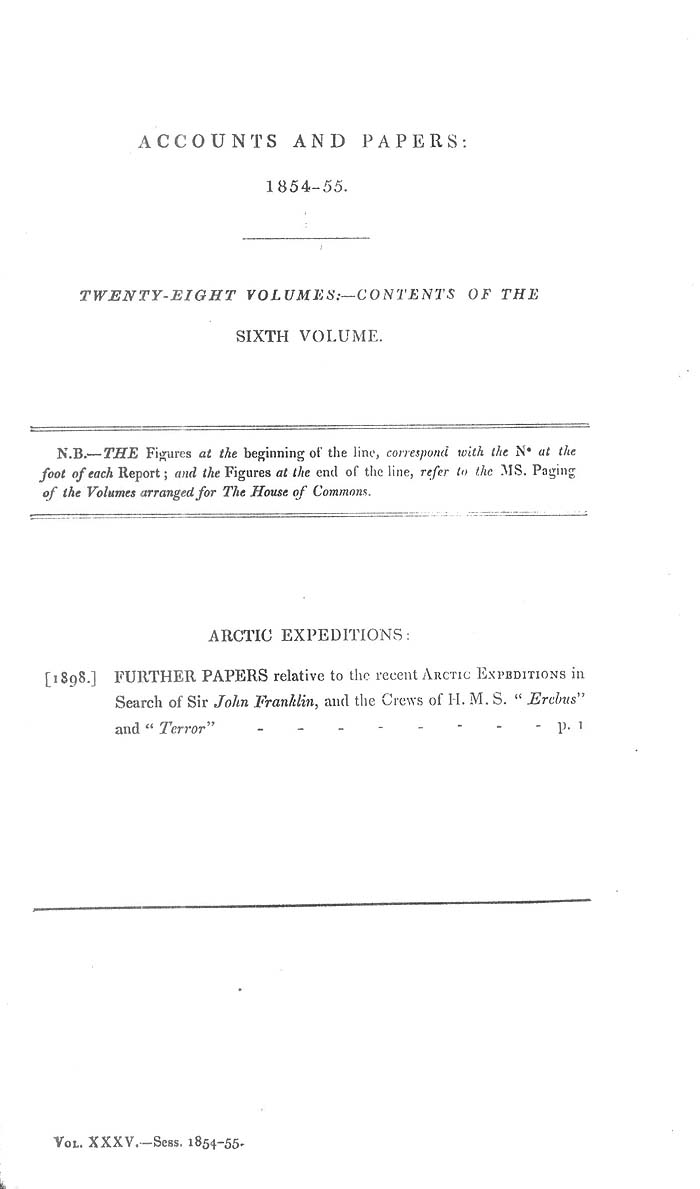 Arctic Blue Books: taylor 1855a, page ii