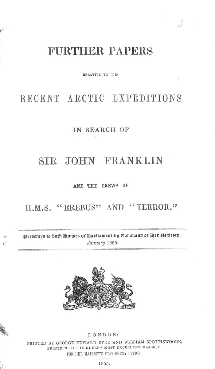 Arctic Blue Books: taylor 1855a, page iii