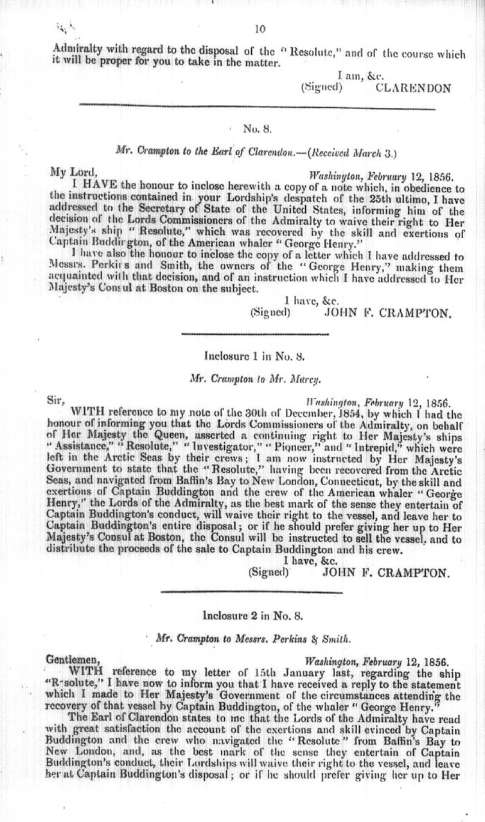 Arctic Blue Books: taylor 1858, page 10