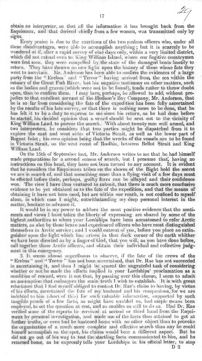 Arctic Blue Books: taylor 1858, page 17