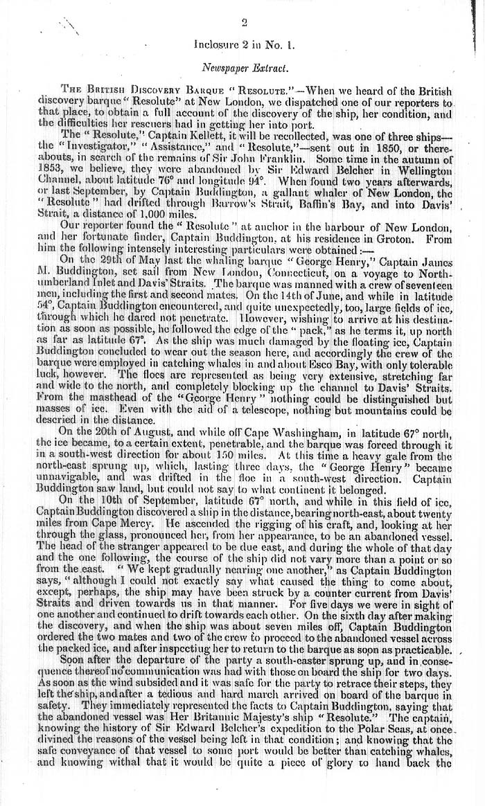 Arctic Blue Books: taylor 1858, page 2