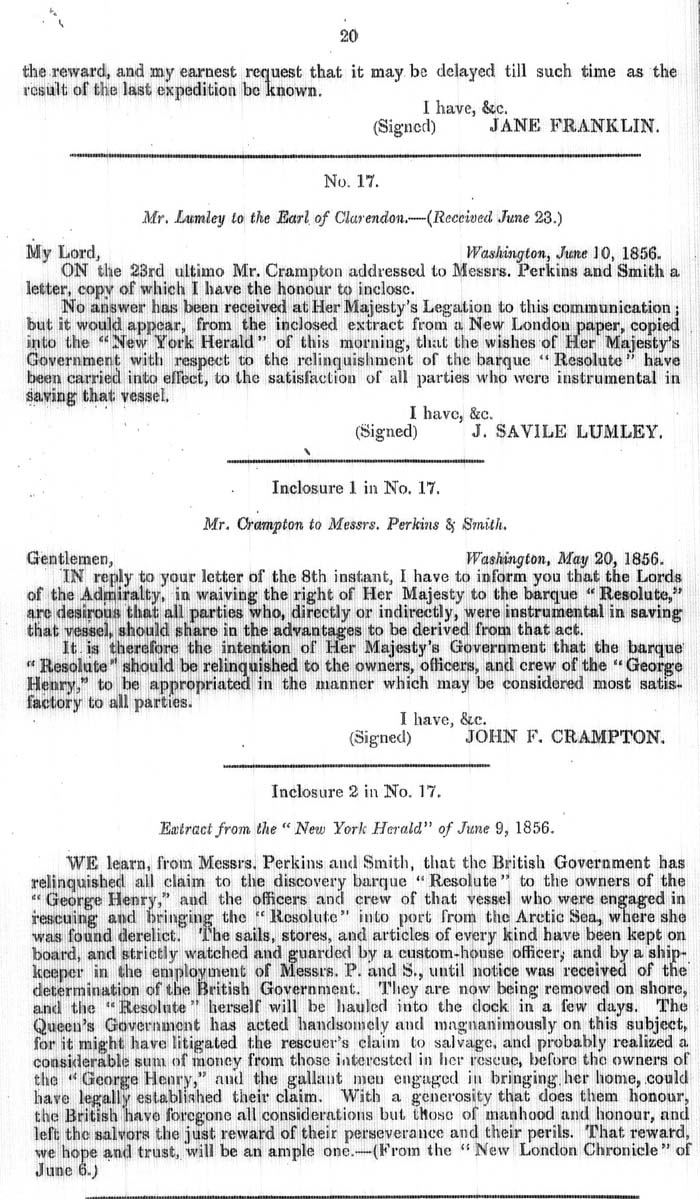 Arctic Blue Books: taylor 1858, page 20