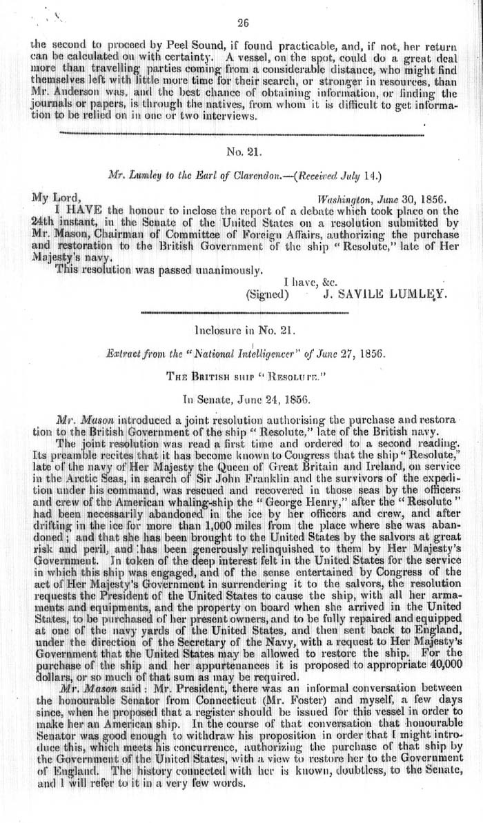 Arctic Blue Books: taylor 1858, page 26