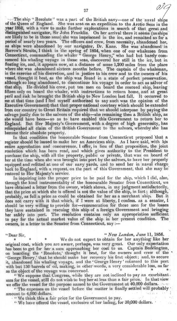 Arctic Blue Books: taylor 1858, page 27