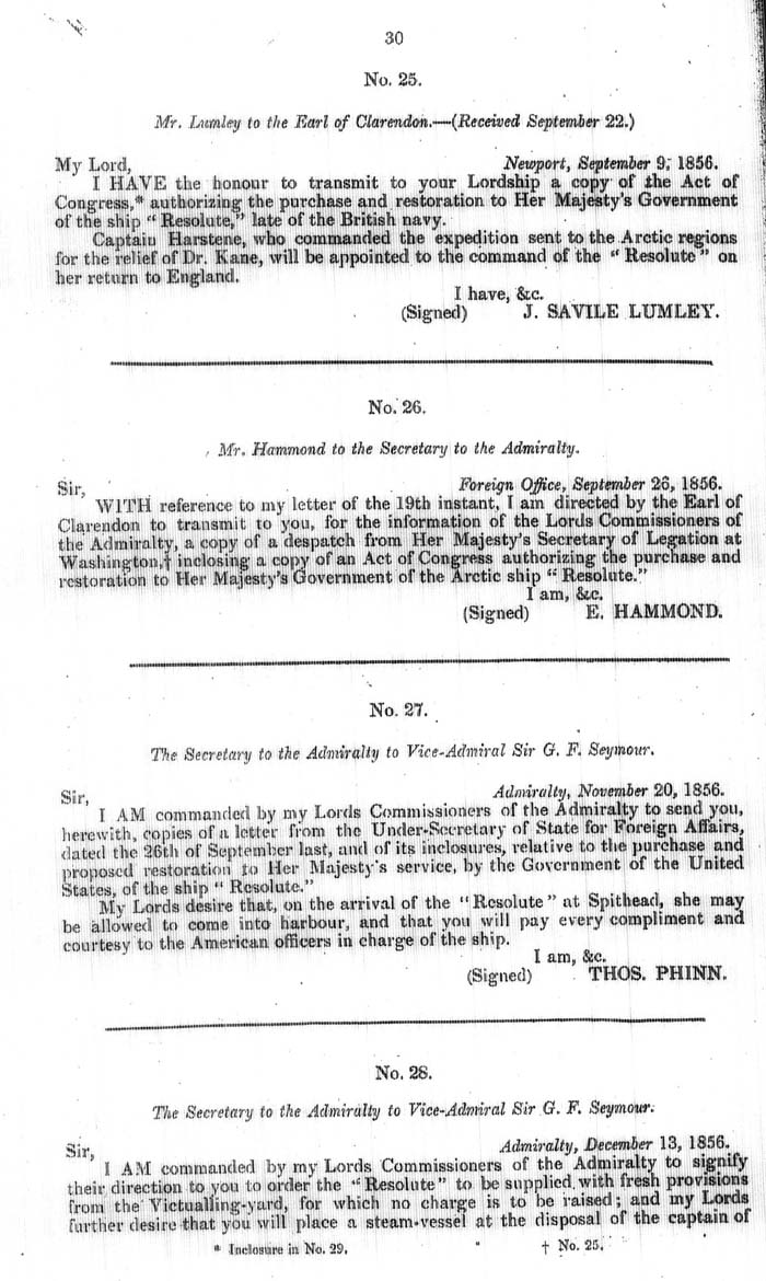 Arctic Blue Books: taylor 1858, page 30