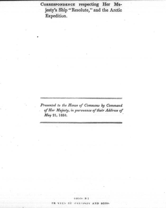 Arctic Blue Books: taylor 1858, page 40