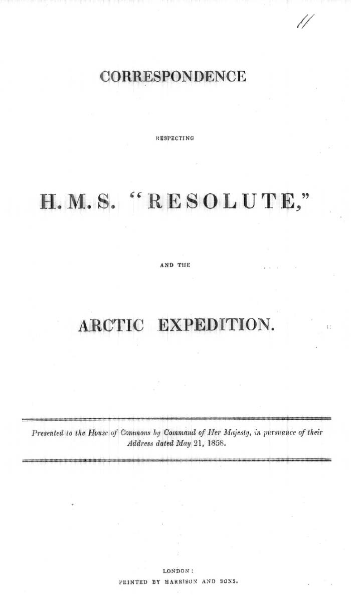 Arctic Blue Books: taylor 1858, page v