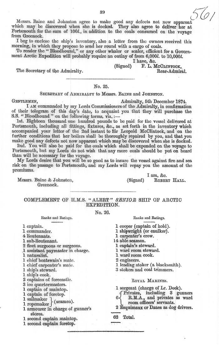 Arctic Blue Books: taylor 1875a, page 39