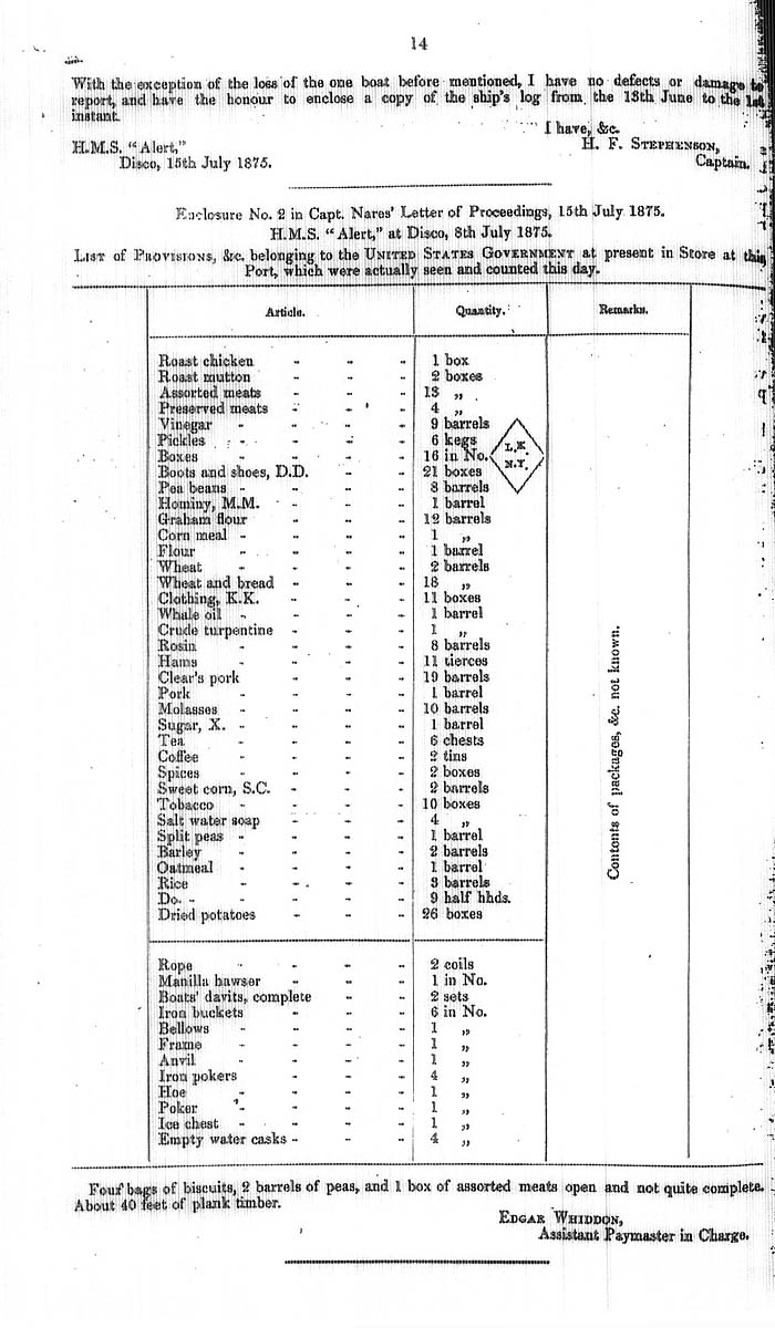 Arctic Blue Books: taylor 1876, page 14