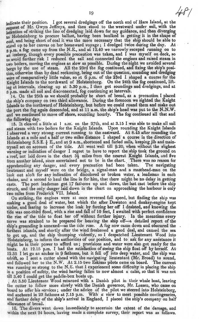Arctic Blue Books: taylor 1876, page 19