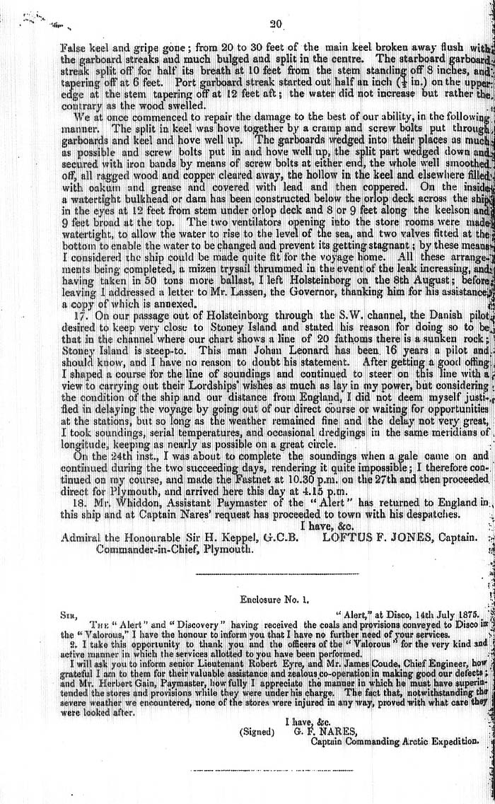 Arctic Blue Books: taylor 1876, page 20