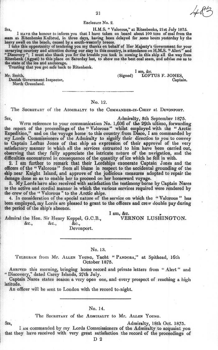 Arctic Blue Books: taylor 1876, page 21