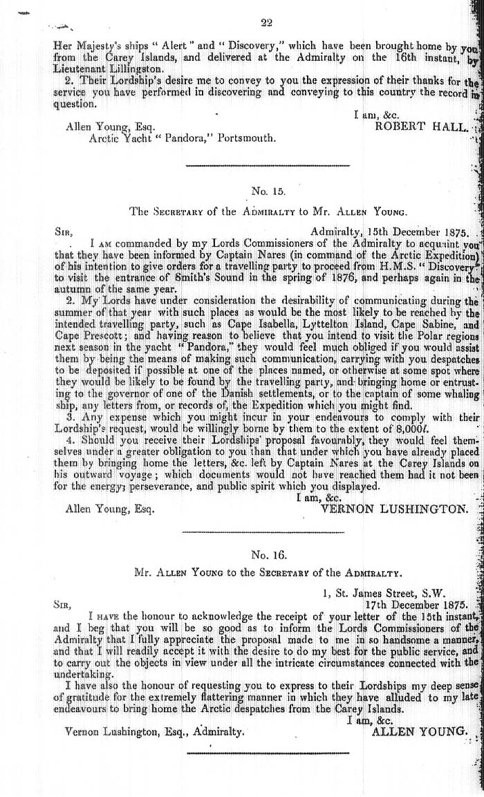 Arctic Blue Books: taylor 1876, page 22