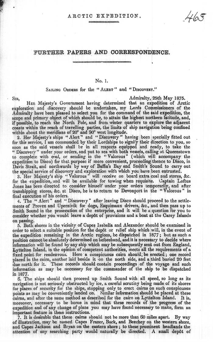 Arctic Blue Books: taylor 1876, page 3