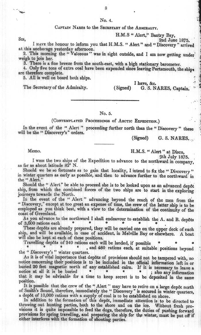 Arctic Blue Books: taylor 1876, page 8