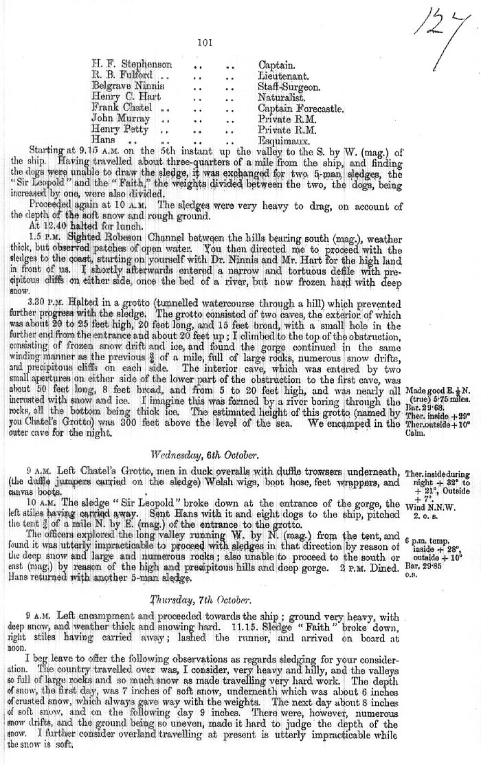 Arctic Blue Books: taylor 1877a, page 101
