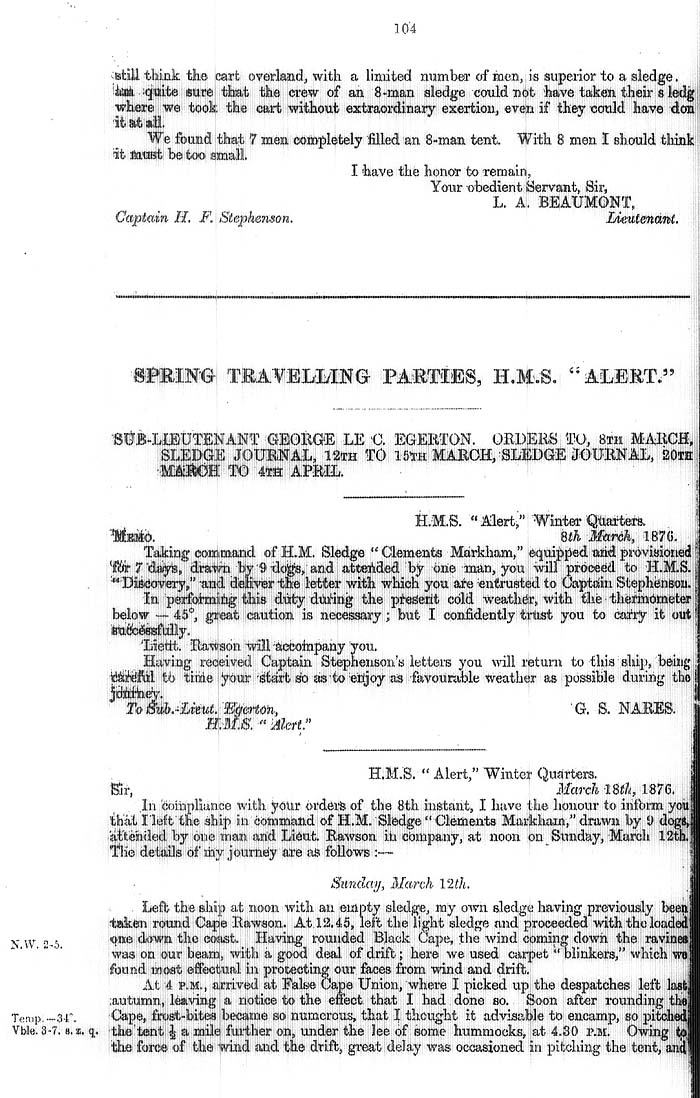 Arctic Blue Books: taylor 1877a, page 104