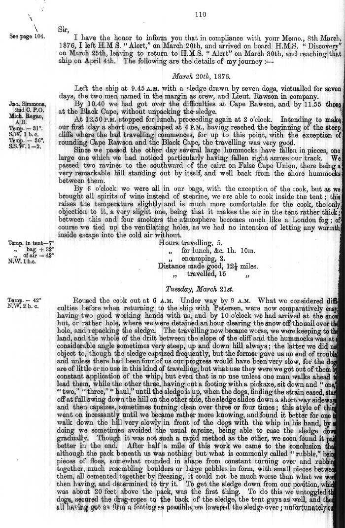 Arctic Blue Books: taylor 1877a, page 110