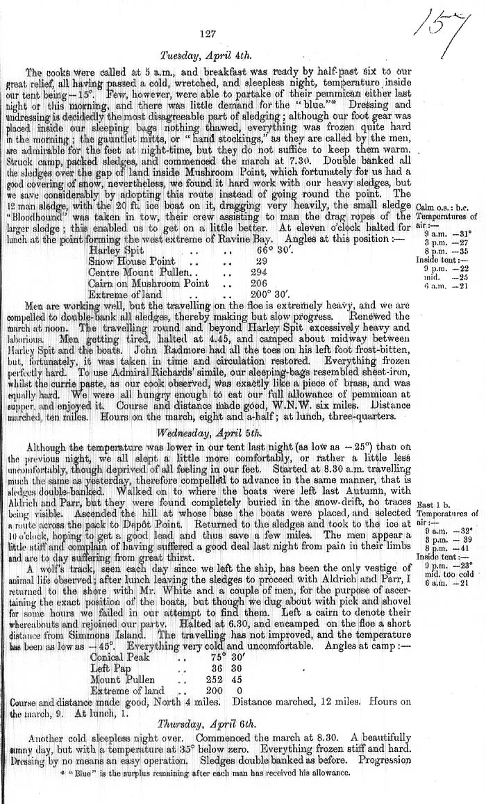 Arctic Blue Books: taylor 1877a, page 127