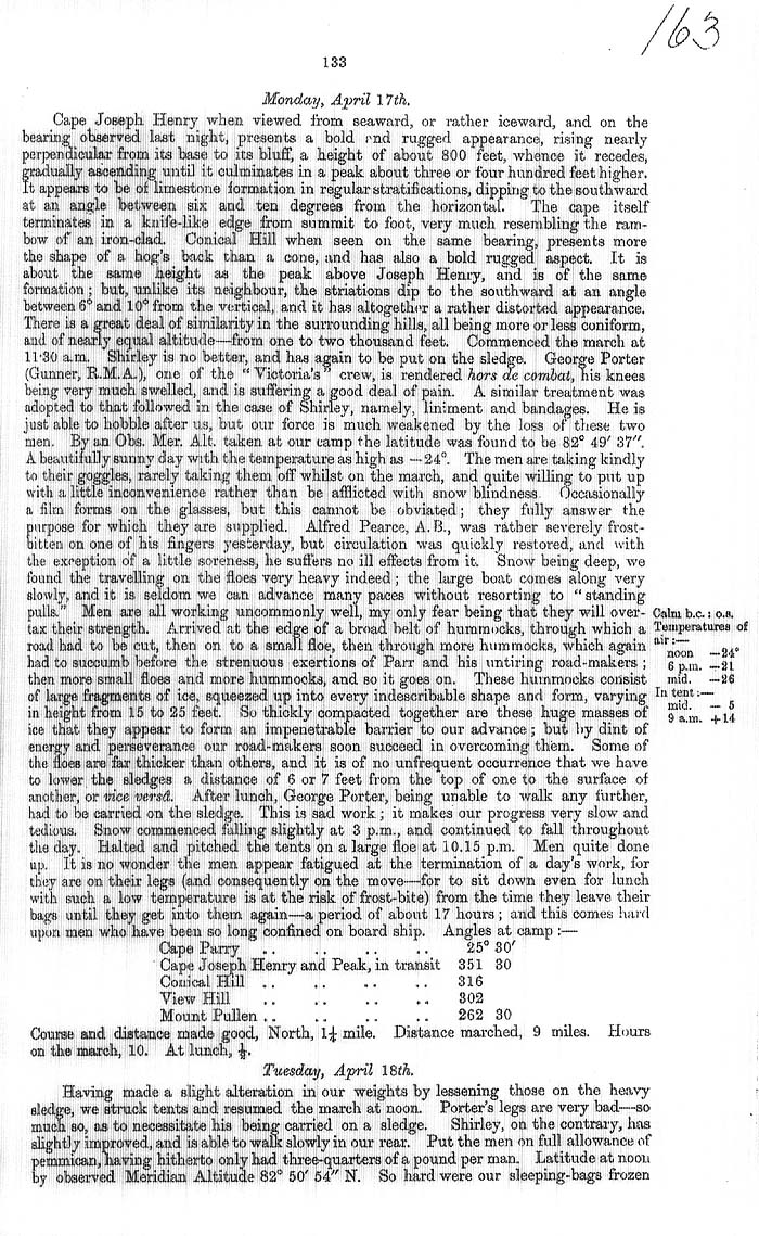 Arctic Blue Books: taylor 1877a, page 133