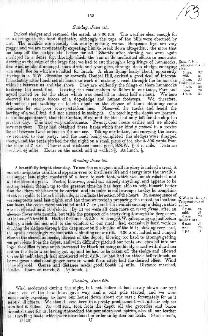 Arctic Blue Books: taylor 1877a, page 153