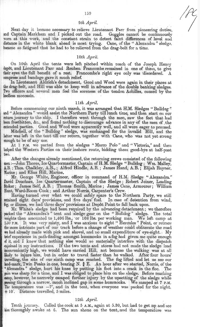 Arctic Blue Books: taylor 1877a, page 159