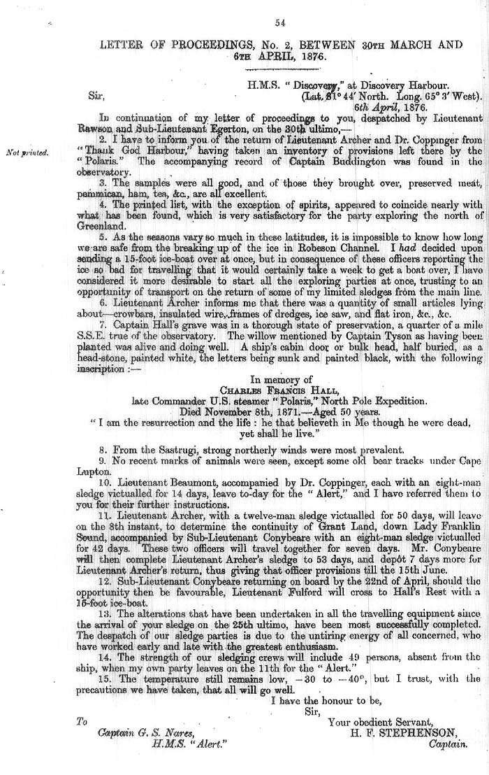 Arctic Blue Books: taylor 1877a, page 54
