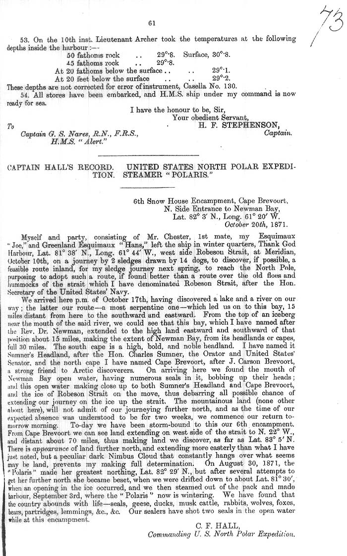 Arctic Blue Books: taylor 1877a, page 61