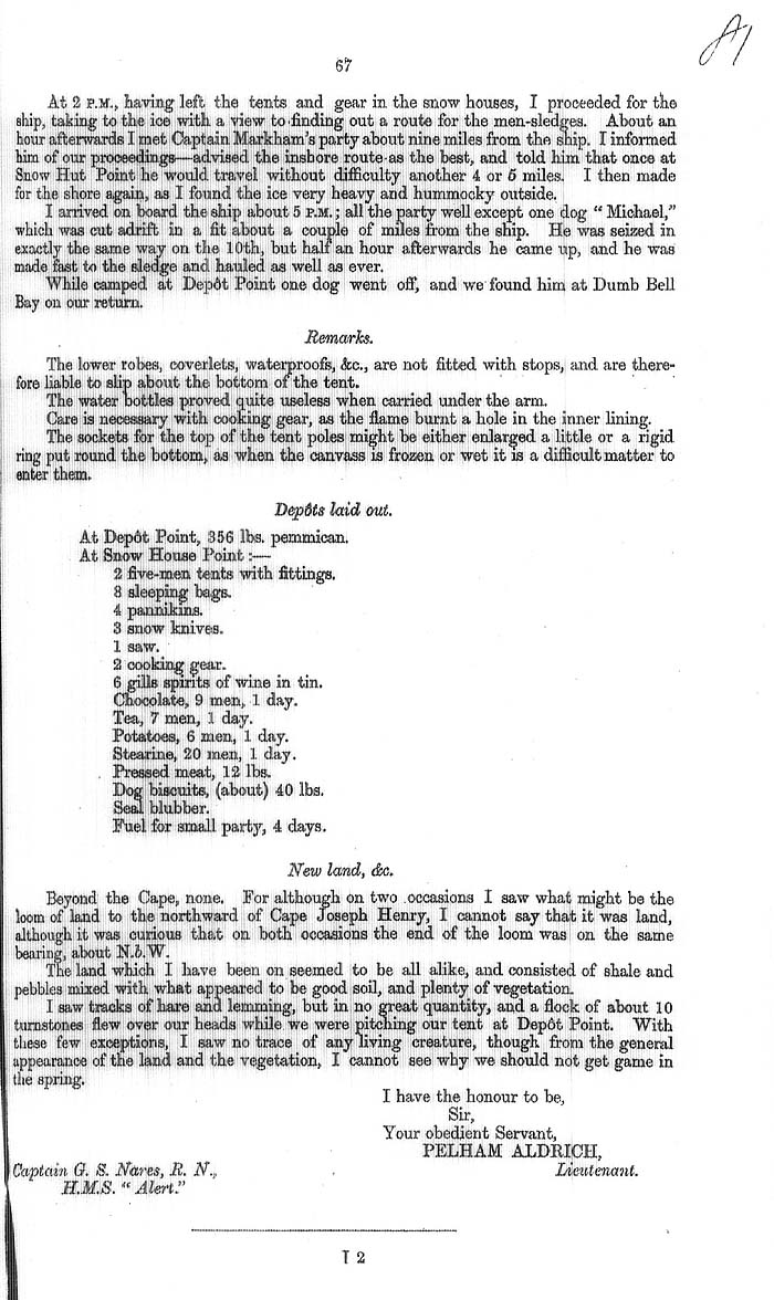 Arctic Blue Books: taylor 1877a, page 67