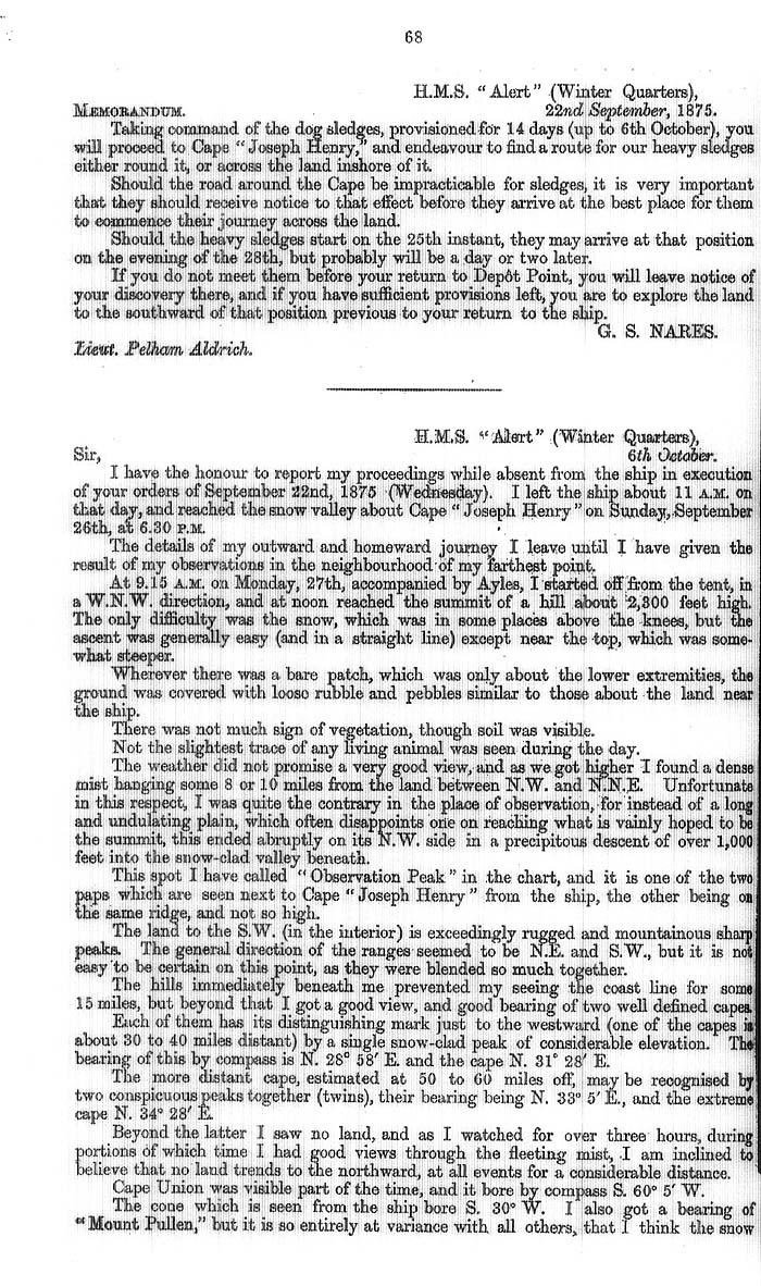 Arctic Blue Books: taylor 1877a, page 68