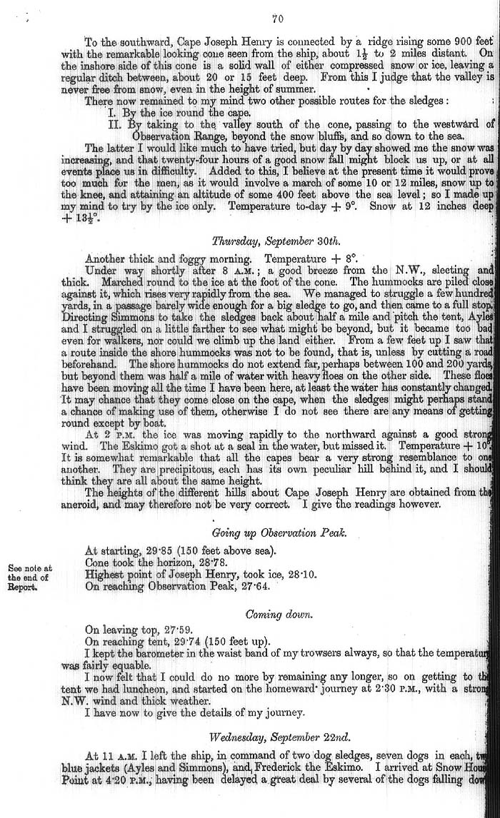 Arctic Blue Books: taylor 1877a, page 70