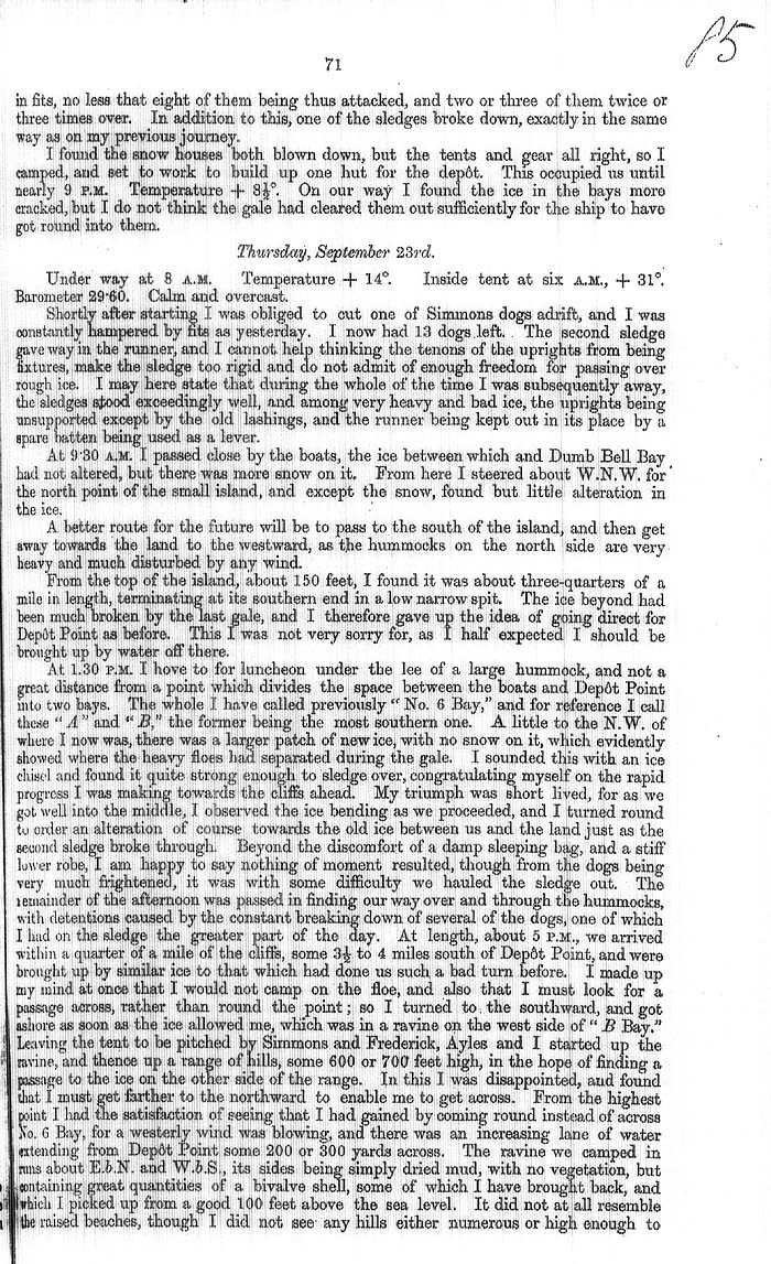 Arctic Blue Books: taylor 1877a, page 71