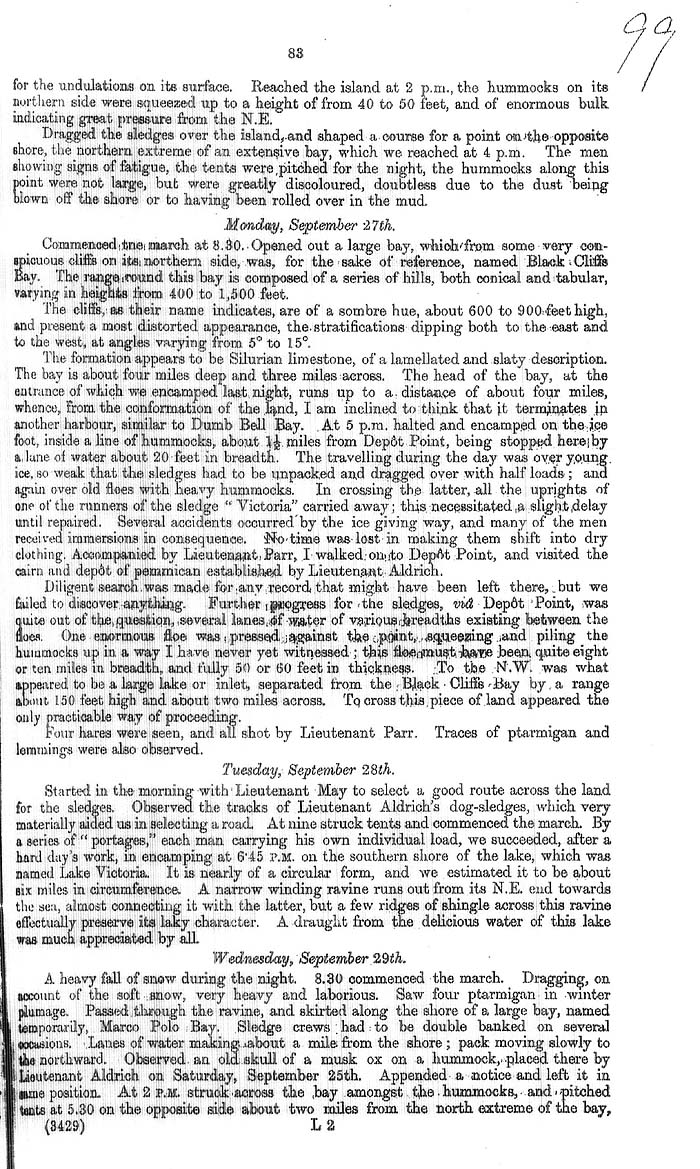 Arctic Blue Books: taylor 1877a, page 83
