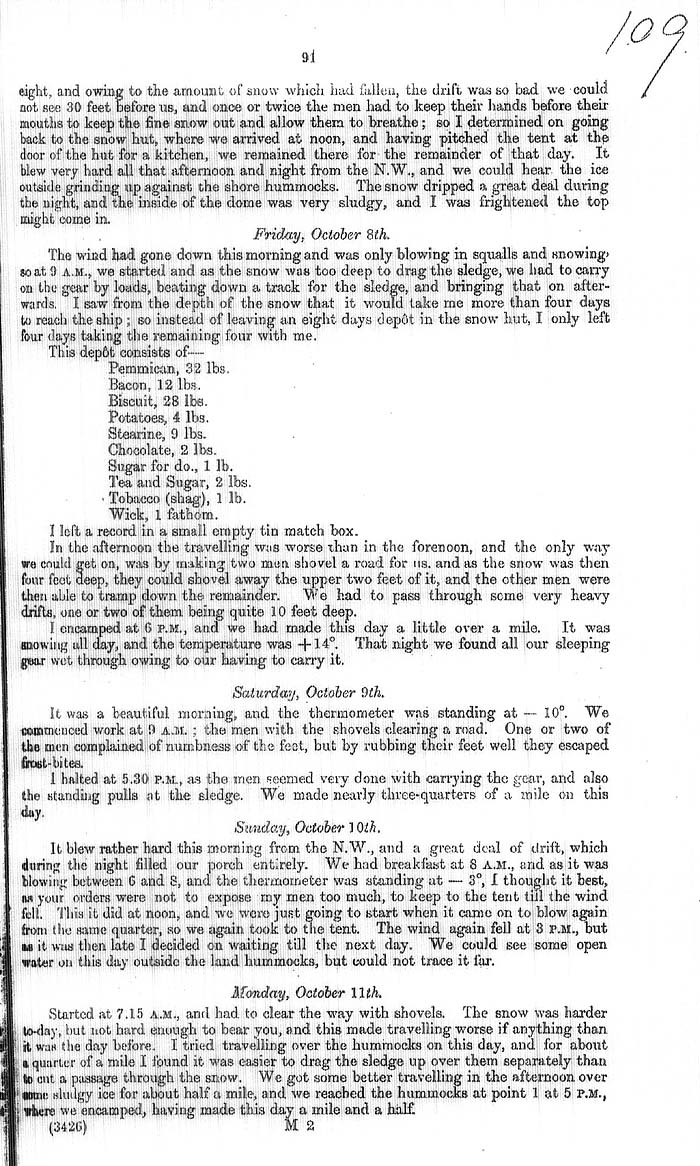 Arctic Blue Books: taylor 1877a, page 91