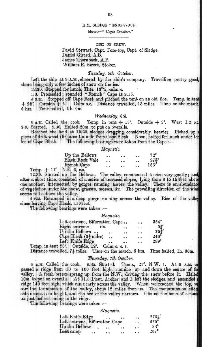 Arctic Blue Books: taylor 1877a, page 98