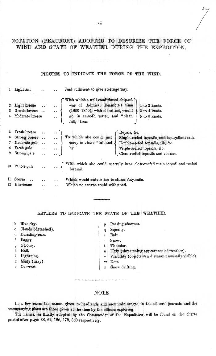 Arctic Blue Books: taylor 1877a, page vii
