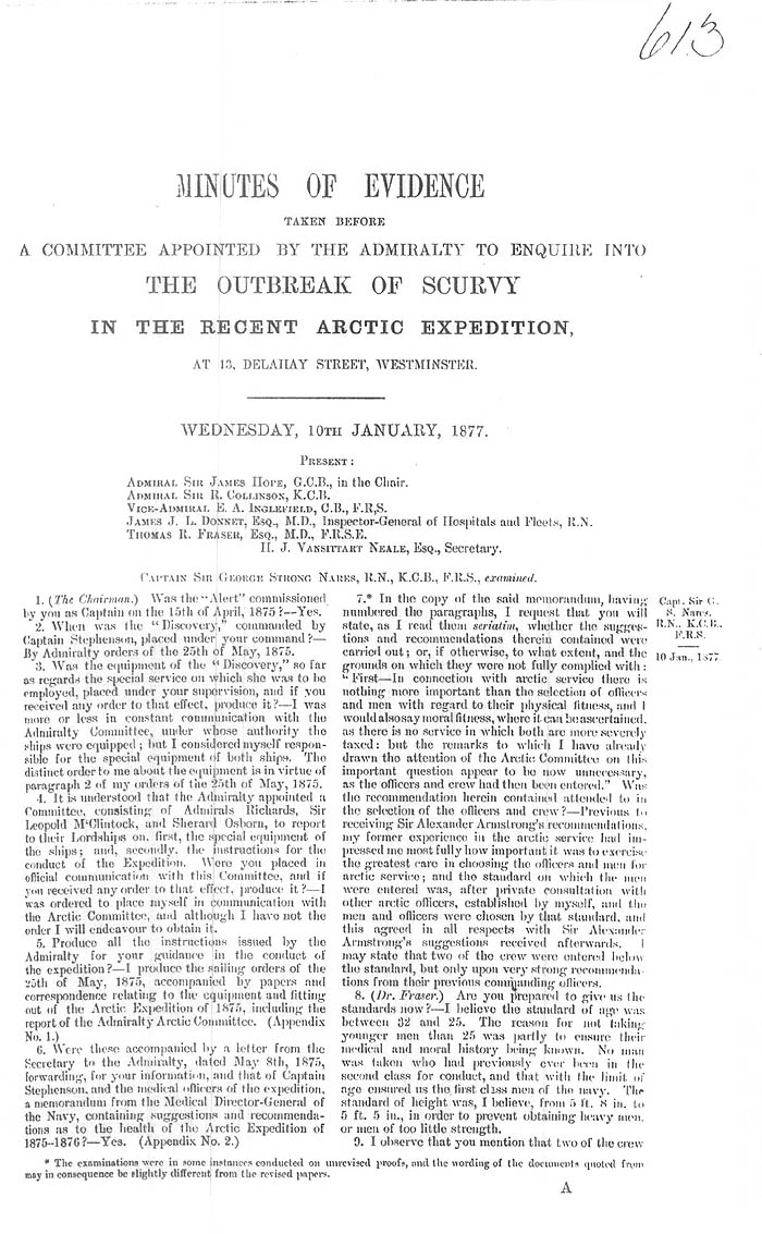 Arctic Blue Books: taylor 1877b, page 1