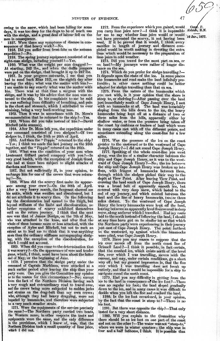 Arctic Blue Books: taylor 1877b, page 47