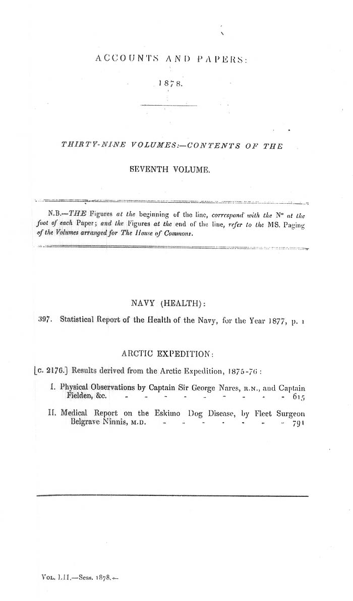 Arctic Blue Books: taylor 1878, page ii