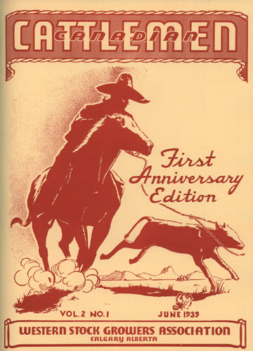 Canadian Cattlemen (1938-1941), front cover, First Anniversary Edition
