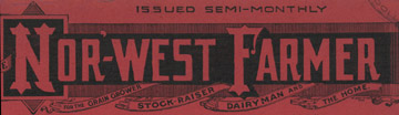Main page title of Nor'-west Farmer