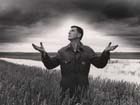 Photo, Farmer in flooded wheat field, 1968