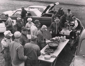 Outdoor farm dinner