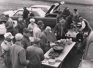 Outdoor farm dinner