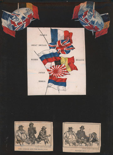 Spencer Family photo album inside cover