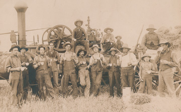 La Salle threshing crew